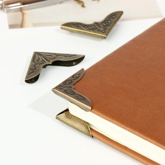 4PCS Metal Corners For Books Scrapbooking Photo Albums Book Scrapbook Corner Protector Cover Menus Notebook Corner Protectors