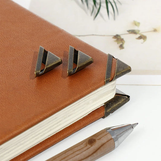 4PCS Metal Corners For Books Scrapbooking Photo Albums Book Scrapbook Corner Protector Cover Menus Notebook Corner Protectors